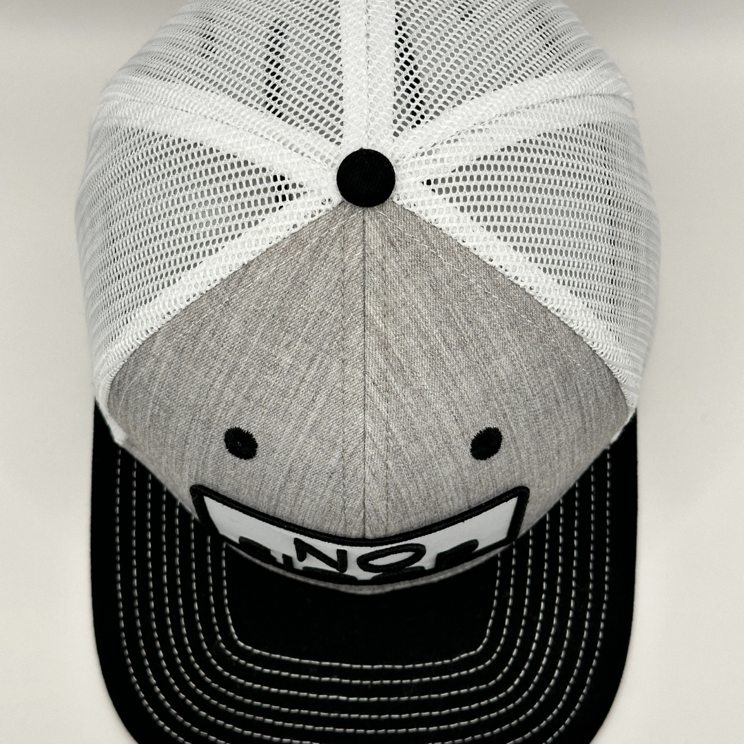 NO SleeP Trucker cap-White Gray